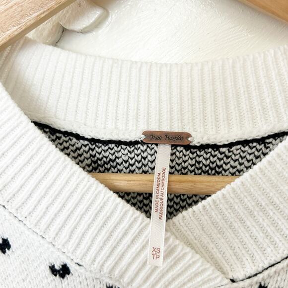 NWT Free People Easy Street Sweater Vest Ivory Knit Sleeveless Cropped Size XS - Picture 4 of 8